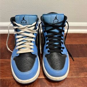Air Jordan 1 Mid University Blue Black
